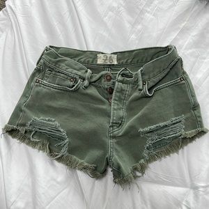 Free People Loving Good Vibes Denim Shorts